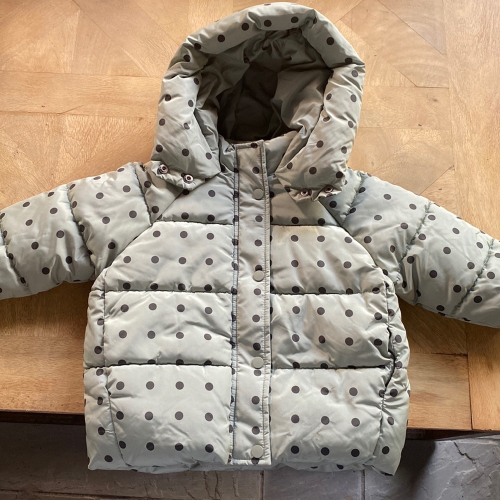 Zara Kids Mint Green Puffer Jacket